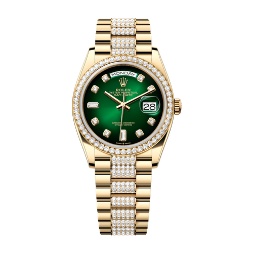 Rolex Day-Date 36 Green Yellow Gold 36mm