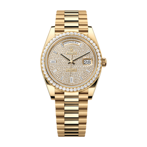 Rolex Day-Date 40 Diamond Pave Yellow Gold 40mm