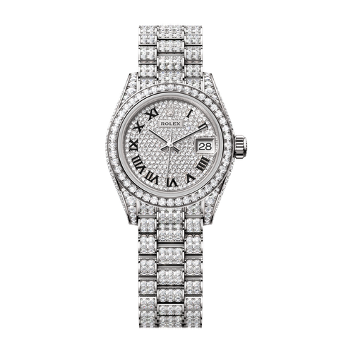 Rolex Lady-Datejust Diamond Pave White Gold 28mm