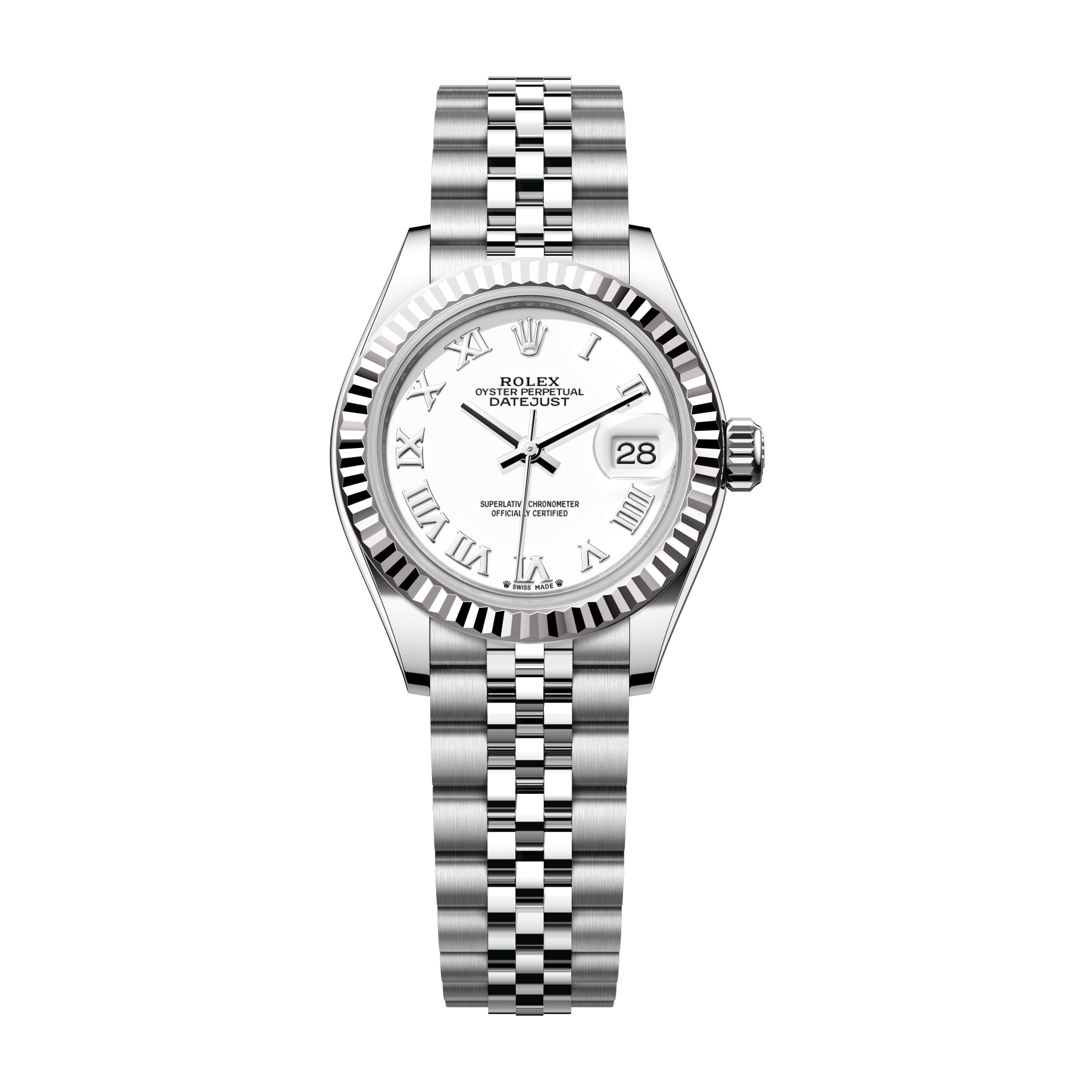 Rolex Lady-Datejust White Steel & White Gold 28mm