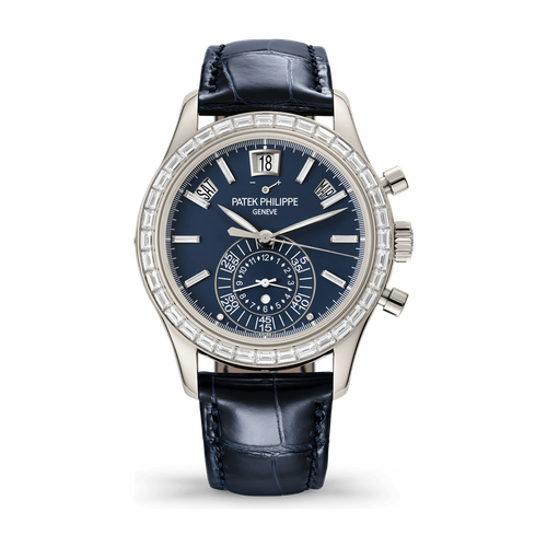 Patek Philippe Complications Blue Platinum Alligator Leather 40.5mm