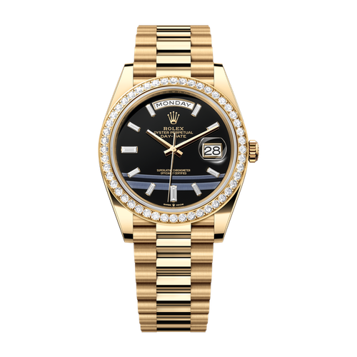Rolex Day-Date 40 Black Yellow Gold 40mm