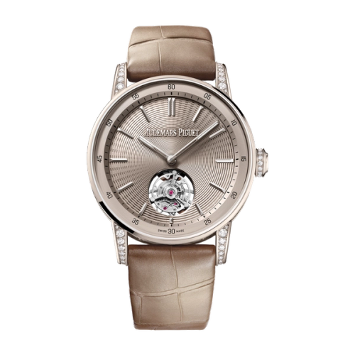 Audemars Piguet Code 11.59 Selfwinding Flying Tourbillon Sand Gold Alligator Leather 38mm