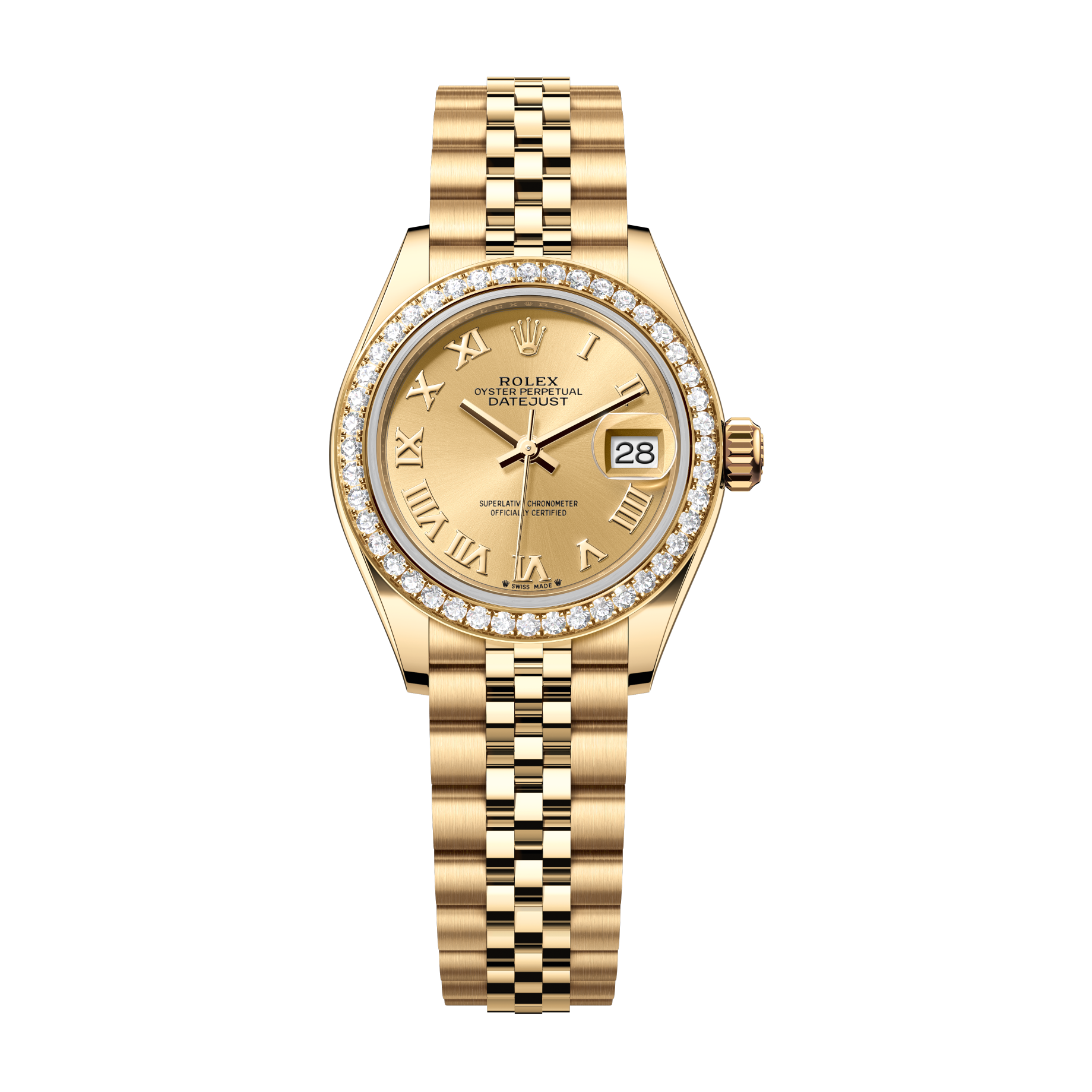 Rolex Lady-Datejust Champagne Yellow Gold 28mm