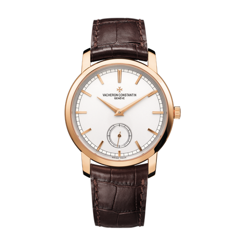 Vacheron Constantin Traditionnelle Manual-winding Silver Rose Gold Alligator Leather 38mm