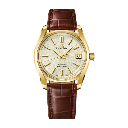 Grand Seiko Heritage 62GS Green Yellow Gold Alligator Leather 38mm