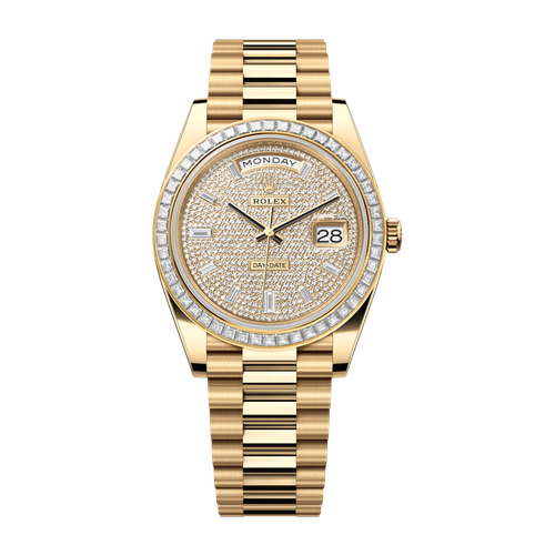 Rolex Day-Date 40 Diamond Pave Yellow Gold 40mm