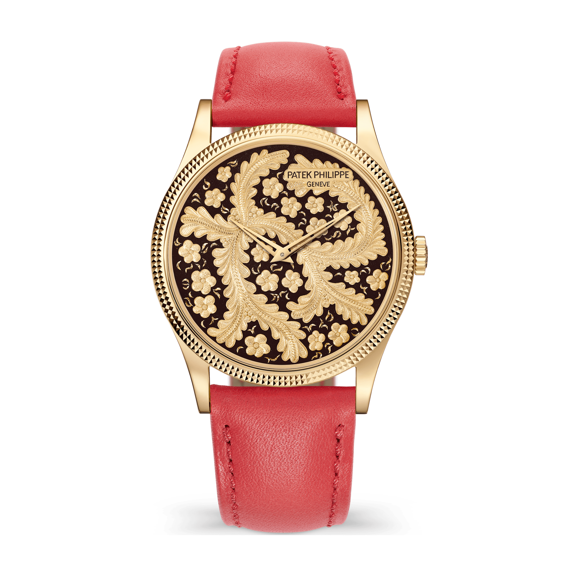 Patek Philippe "Matador" Rare Handcrafts Orange Yellow Gold Leather 38mm
