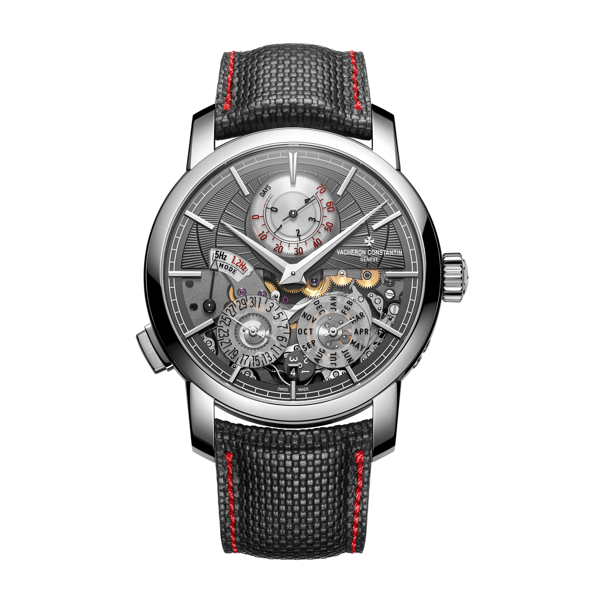Vacheron Constantin Traditionnelle Twin Beat Perpetual Calendar Dark Grey Platinum Leather 42mm