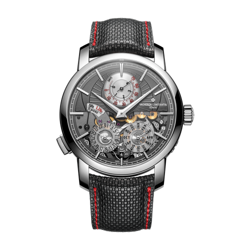 Vacheron Constantin Traditionnelle Twin Beat Perpetual Calendar Dark Grey Platinum Leather 42mm