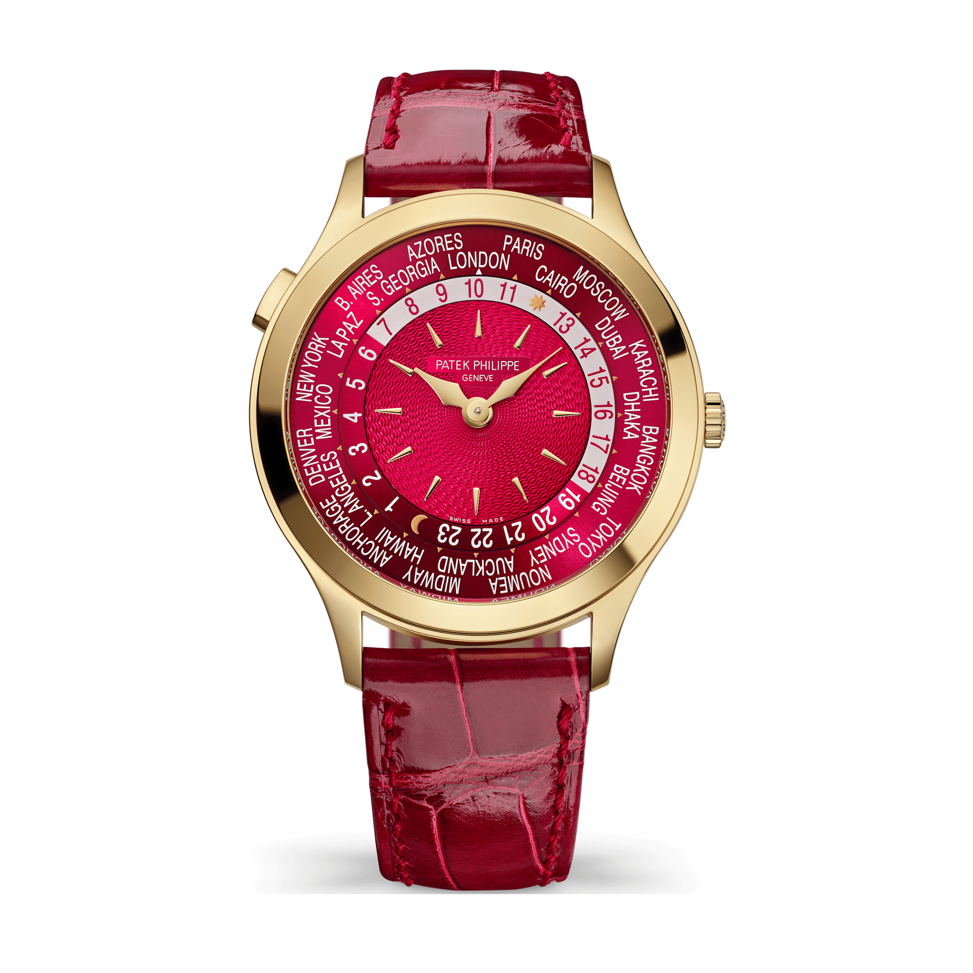 Patek Philippe Complications Red Yellow Gold Alligator Leather 36mm