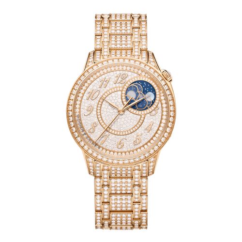Vacheron Constantin Égérie Moon Phase Jewellery Diamond Pave Rose Gold 37mm
