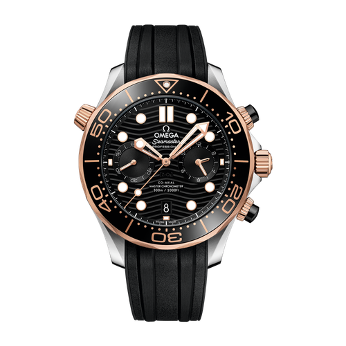 Omega Seamaster Diver 300M Black Two-Tone Rubber 44mm