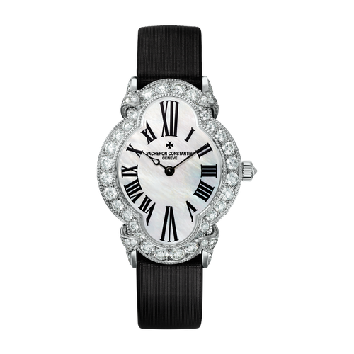 Vacheron Constantin Heures Créatives Heure Romantique Mother of Pearl White Gold Fabric 36.2mm