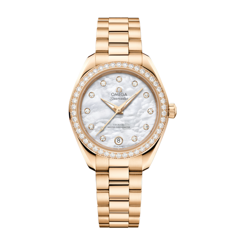 Omega Seamaster Aqua Terra 150M White Yellow Gold 30mm