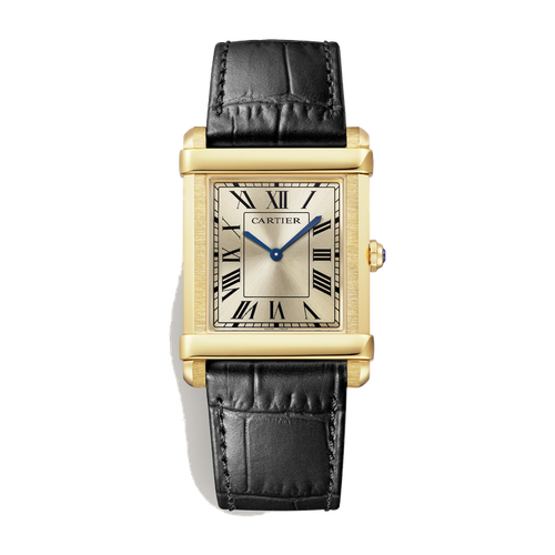 Cartier Tank Chinoise Gold Yellow Gold Alligator Leather 29.2mm