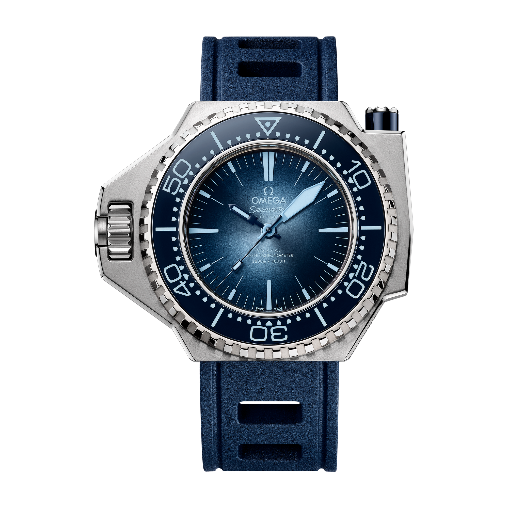 Omega Seamaster Ploprof 1200M Blue Steel Rubber 55mm