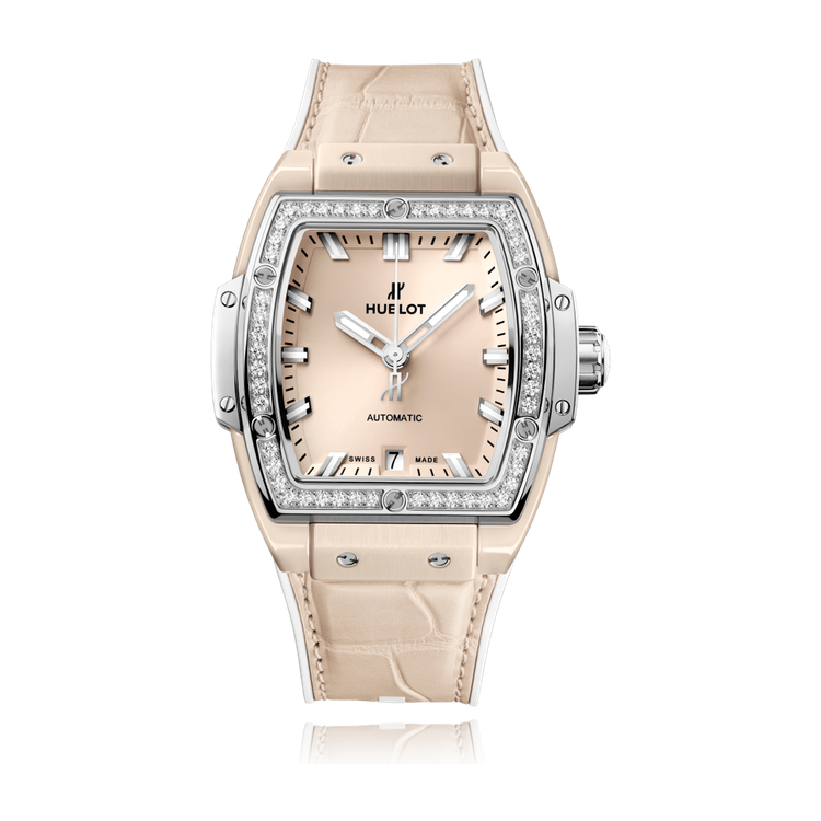 Hublot Spirit of Big Bang Beige Ceramic Alligator Leather 39mm