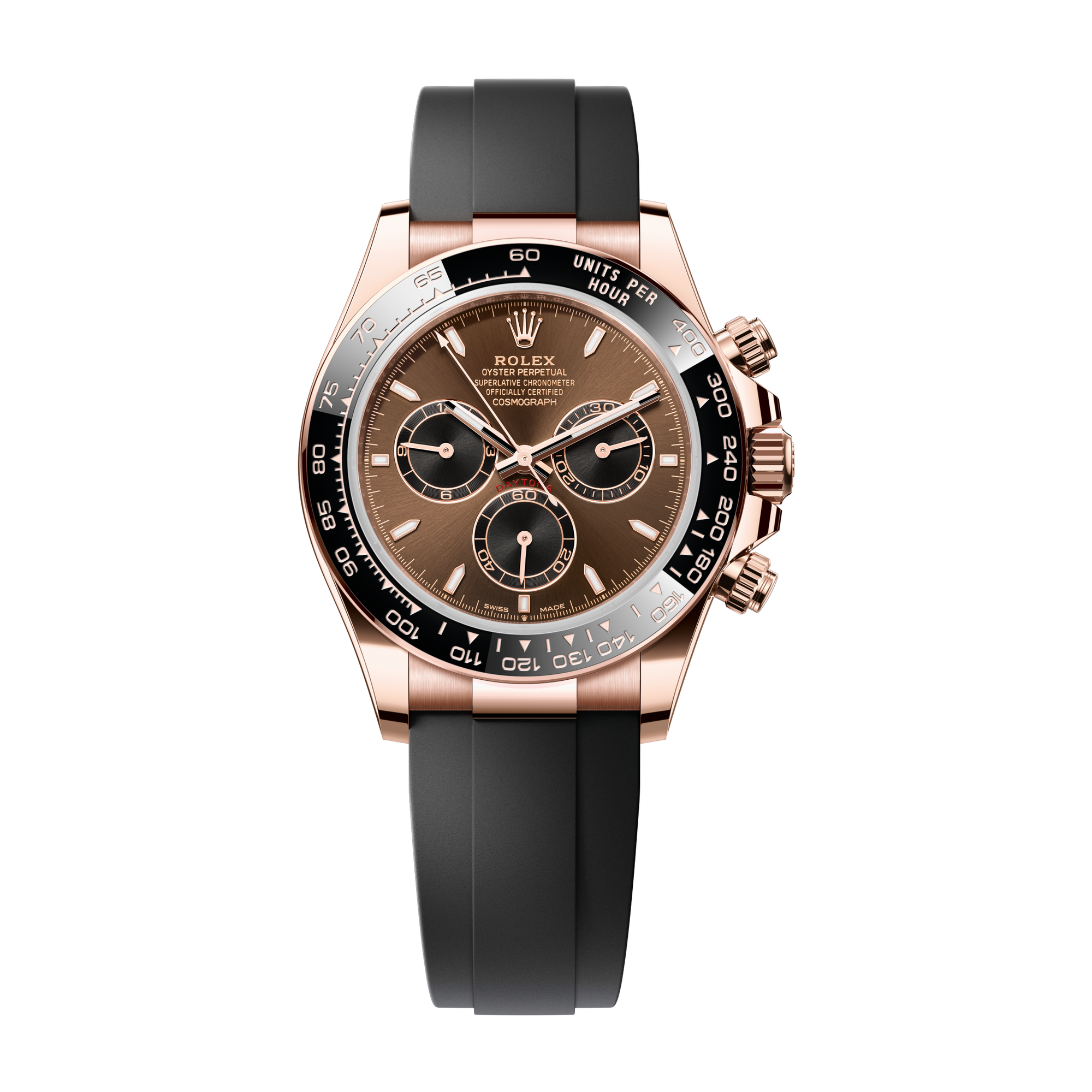 Rolex Cosmograph Daytona Chocolate Rose Gold Rubber 40mm