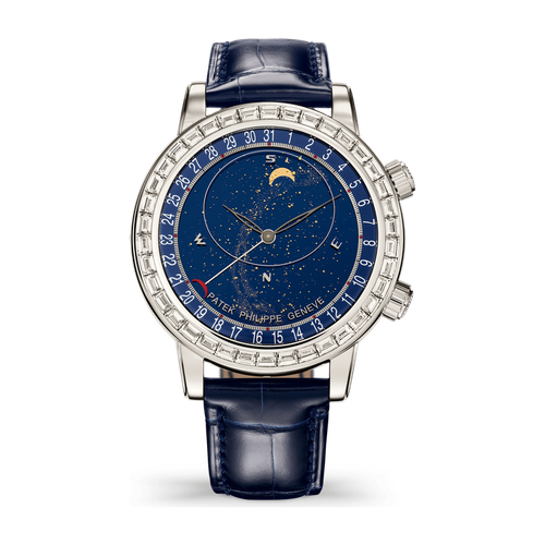 Patek Philippe Grand Complications Celestial Blue Platinum Alligator Leather 44mm