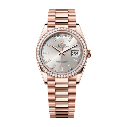 Rolex Day-Date 36 Silver Rose Gold 36mm