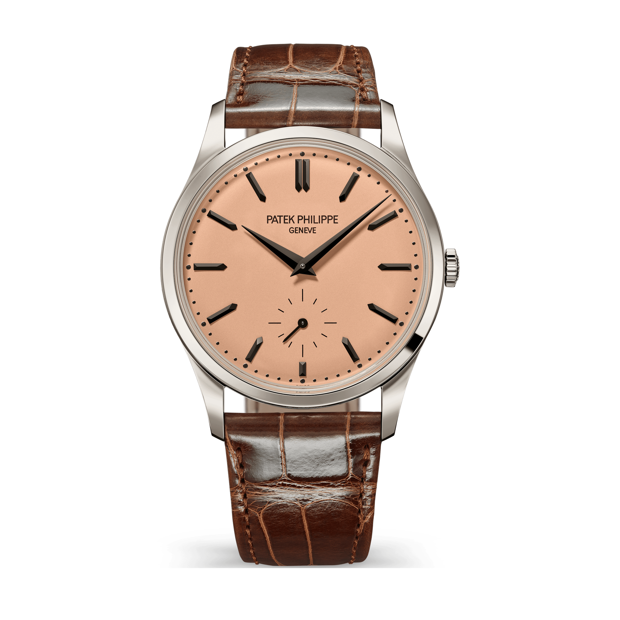 Patek Philippe Calatrava Rose Gold Platinum Alligator Leather 38mm