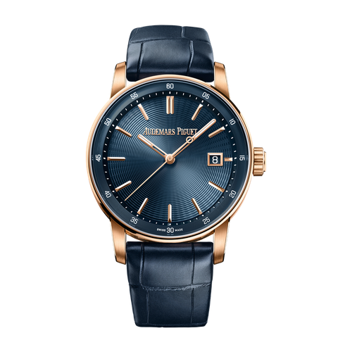 Audemars Piguet Code 11.59 Selfwinding Blue Rose Gold Alligator Leather 38mm