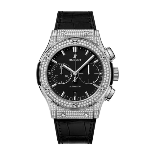 Hublot Classic Fusion Black Titanium Alligator Leather 45mm