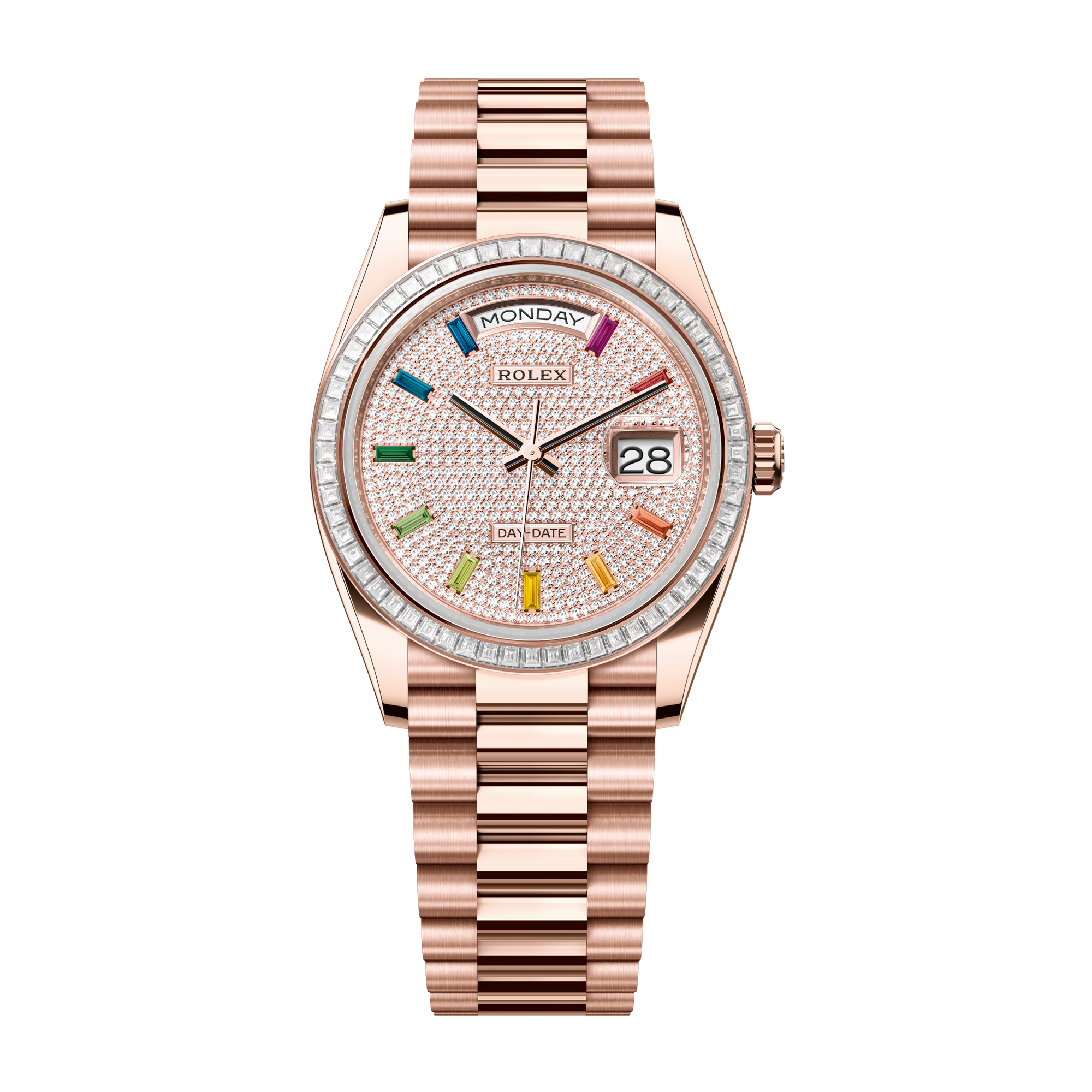 Rolex Day-Date 36 Diamond Pave Rose Gold 36mm