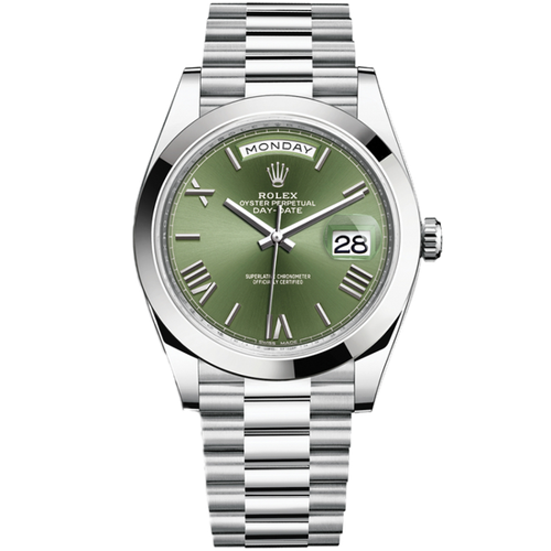 Rolex Day-Date Green Platinum 40mm