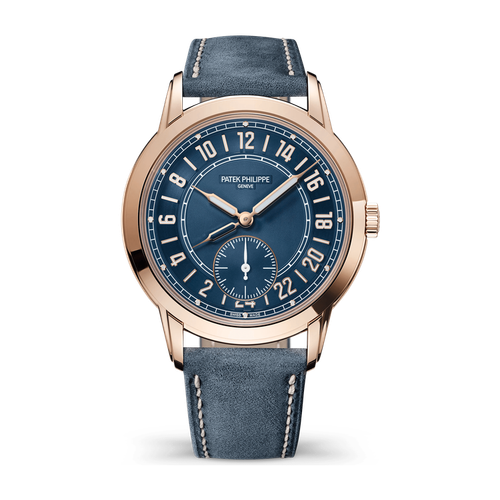 Patek Philippe Complications Blue Rose Gold Leather 42mm