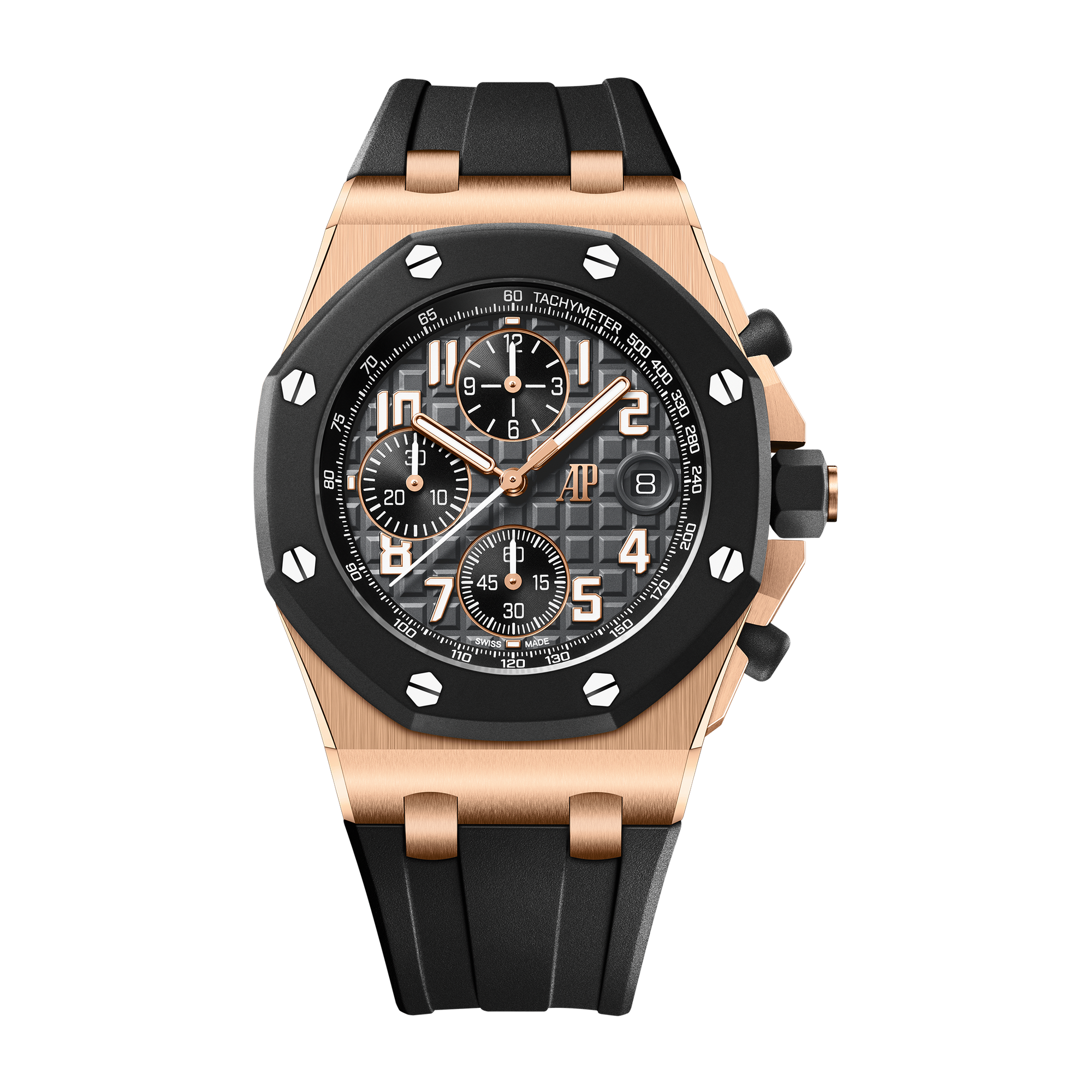 Audemars Piguet Royal Oak Offshore Selfwinding Chronograph Black Rose Gold Rubber 42mm