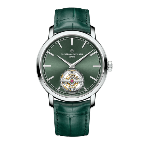 Vacheron Constantin Traditionnelle Tourbillon Green Platinum Alligator Leather 41mm