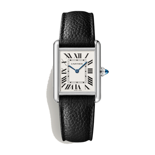 Cartier Tank Must Silver Steel Leather 25.5mm