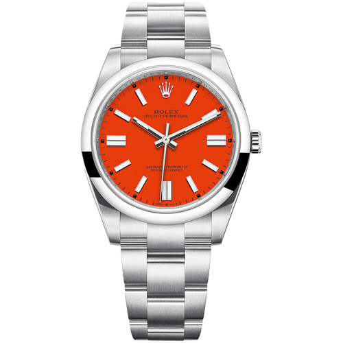 Rolex Oyster Perpetual Red Steel 41mm