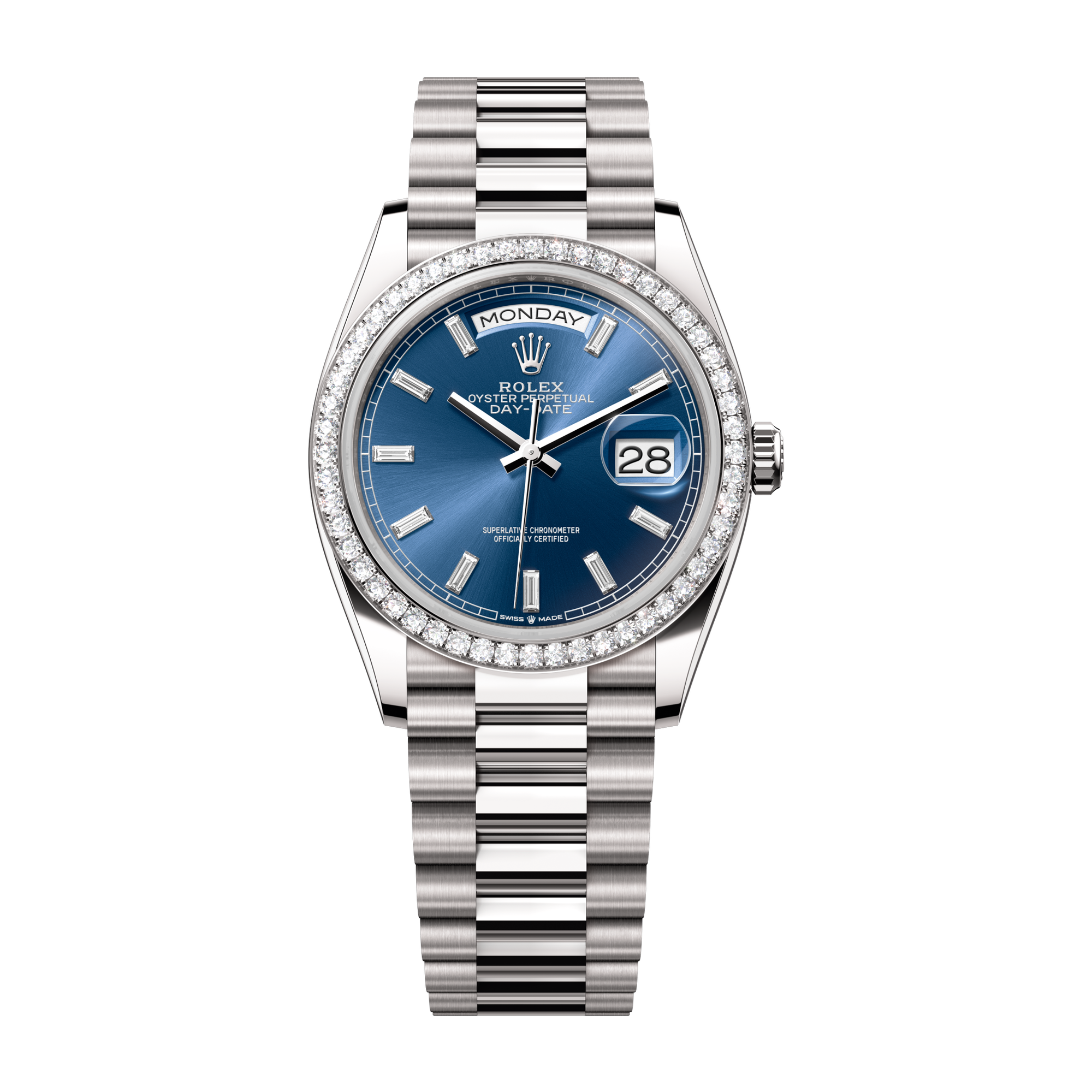 Rolex Day-Date 36 Blue White Gold 36mm