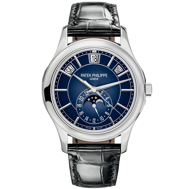 Patek Philippe Complications Blue White Gold Leather 40mm