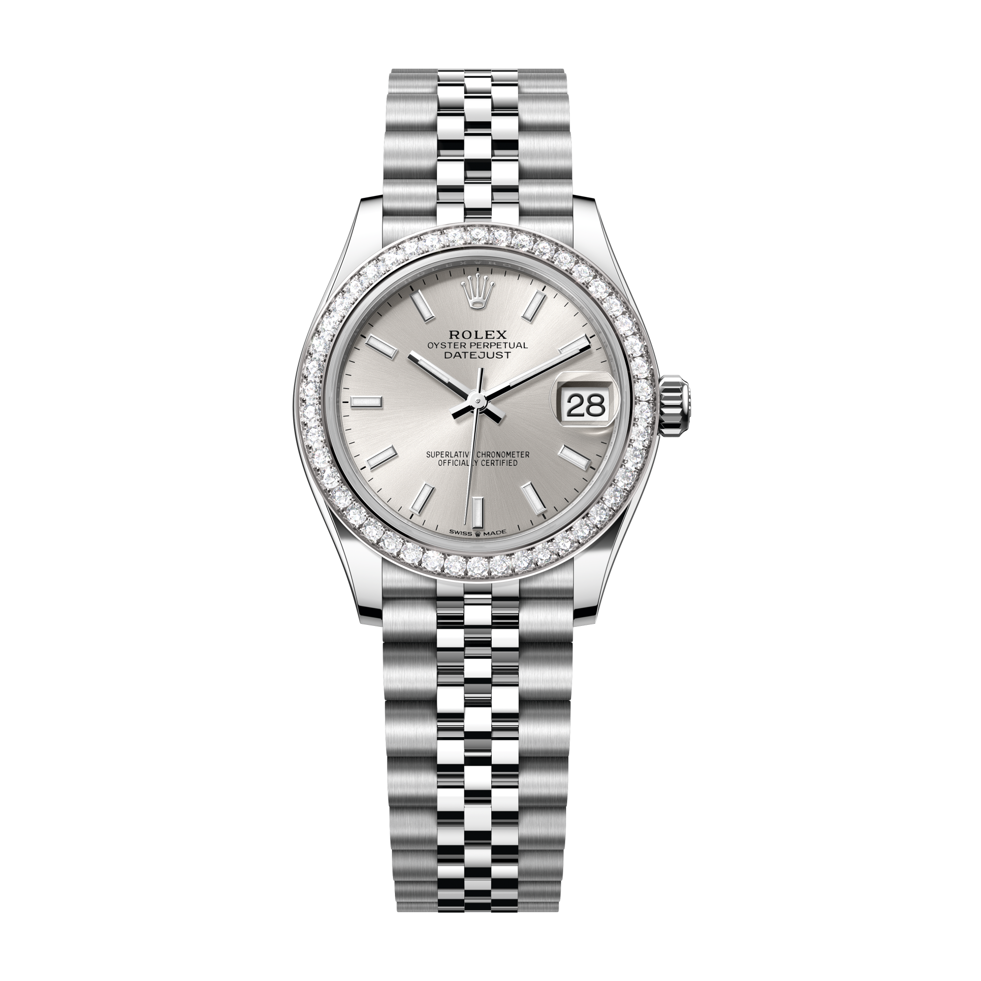 Rolex Datejust 31 Silver Steel & White Gold 31mm
