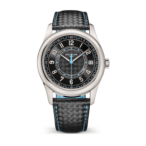 Patek Philippe Calatrava Black White Gold Leather 40mm