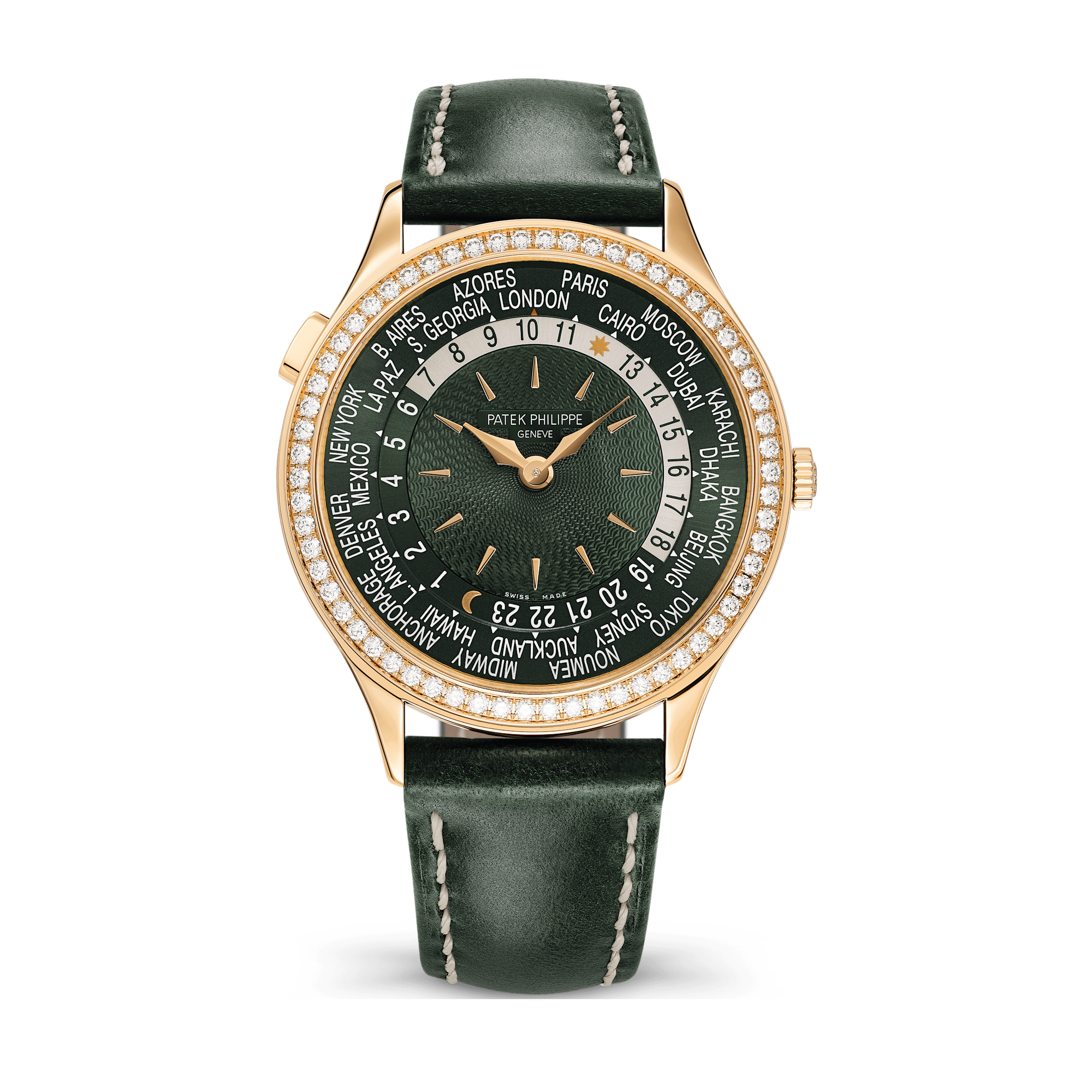 Patek Philippe Complications Green Rose Gold Leather 36mm