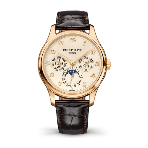 Patek Philippe Grand Complications Ivory Rose Gold Alligator Leather 39mm