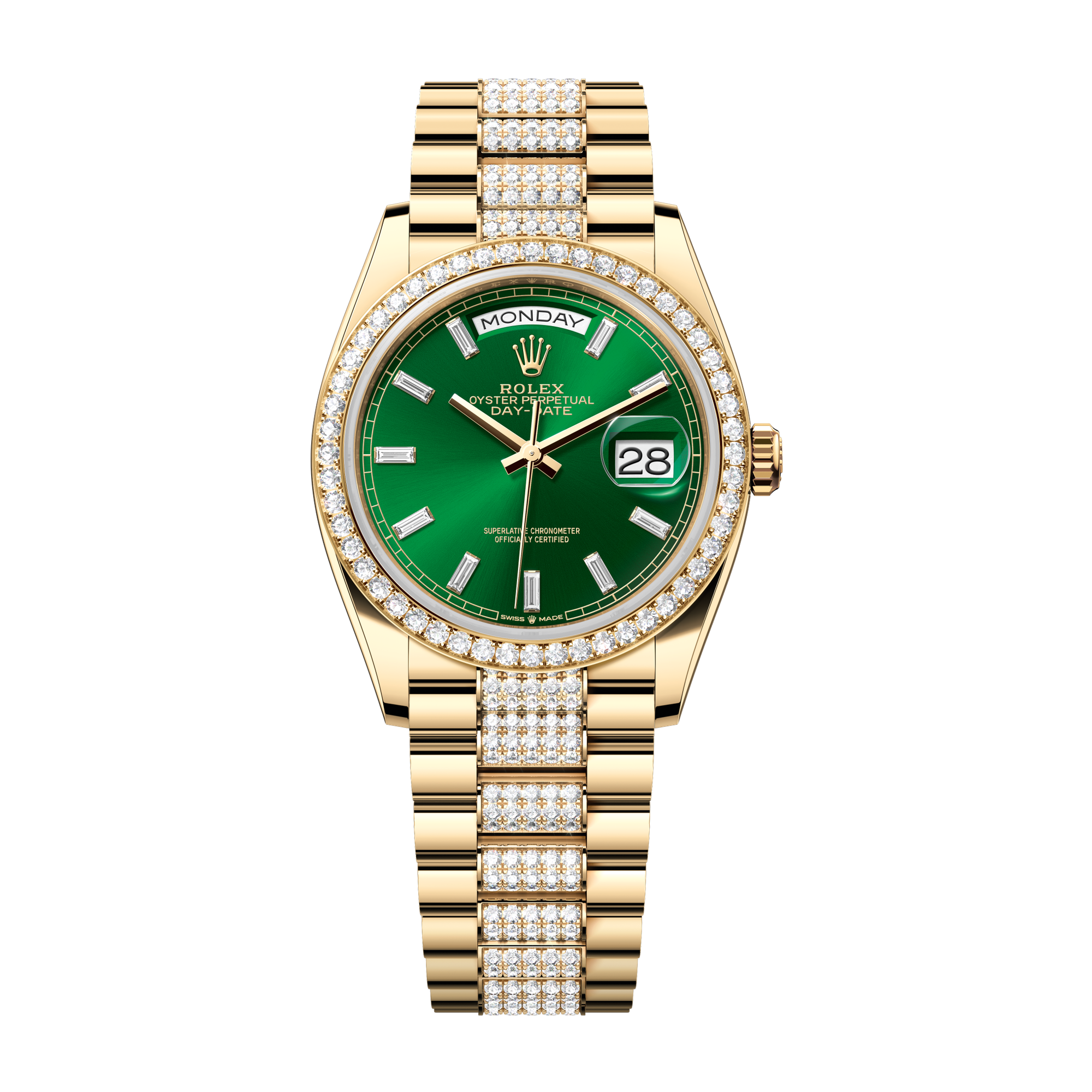 Rolex Day-Date 36 Green Yellow Gold 36mm