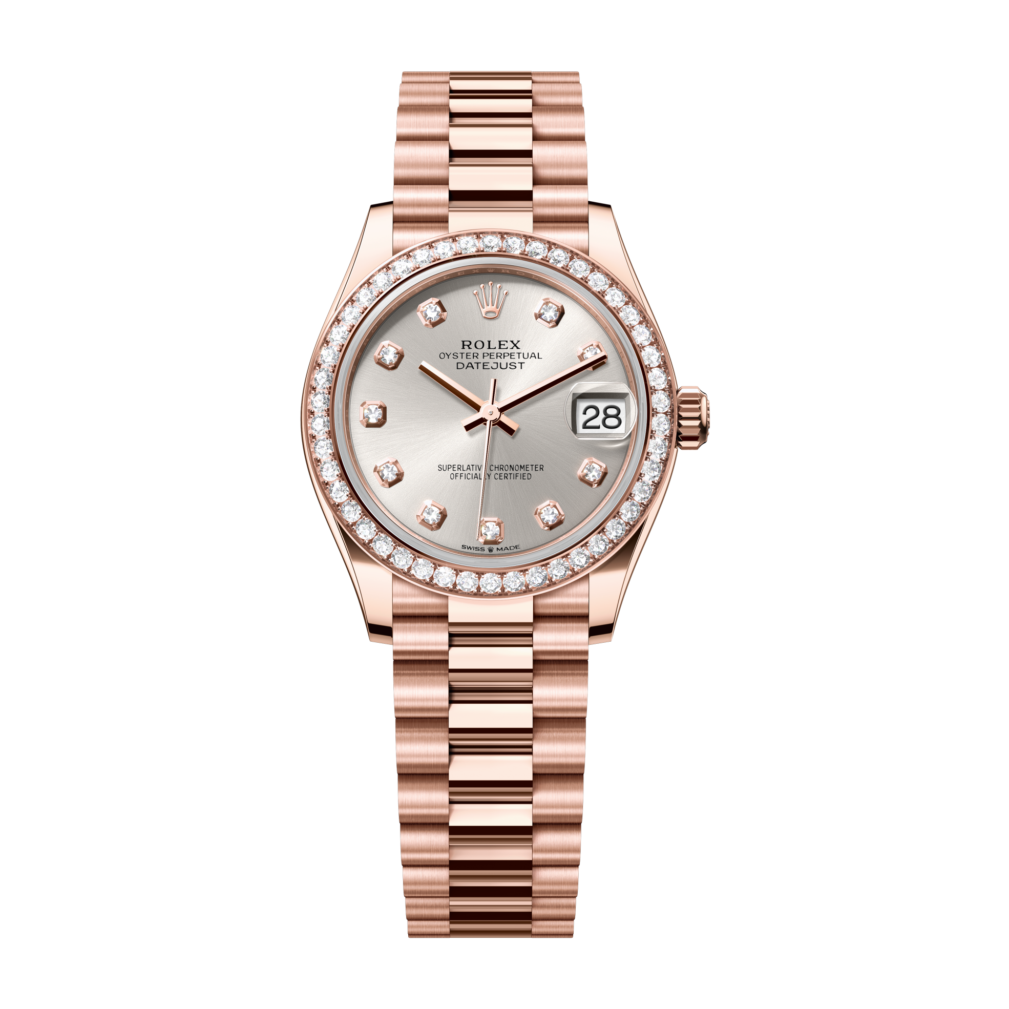 Rolex Datejust 31 Silver Rose Gold 31mm