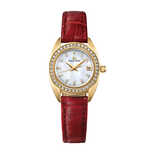 Grand Seiko Heritage Refined Essentials White Yellow Gold Alligator Leather 26mm