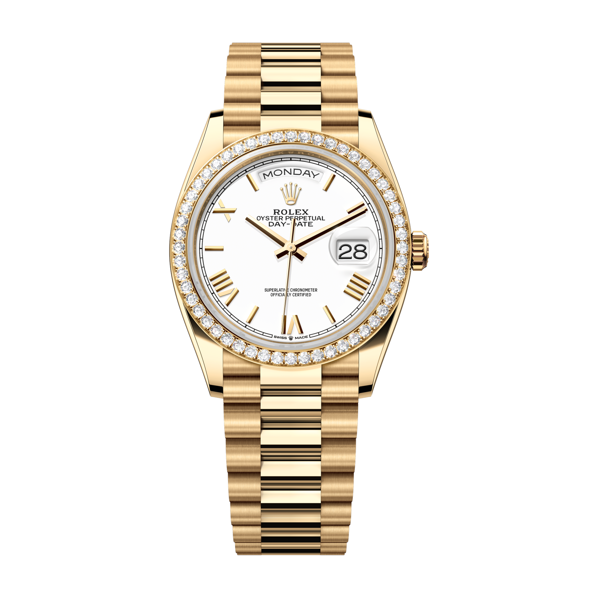 Rolex Day-Date 36 White Yellow Gold 36mm