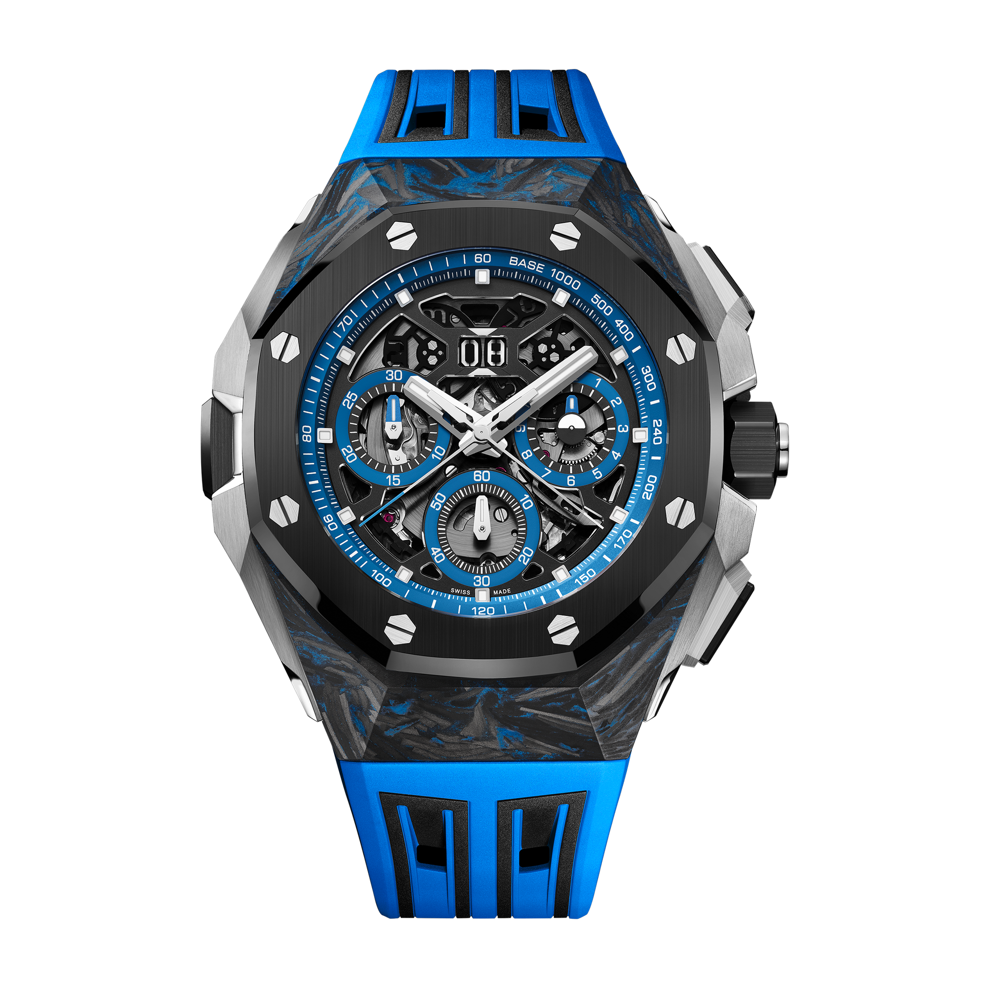 Audemars Piguet Royal Oak Concept Split-Seconds Chronograph GMT Large Date Skeleton Carbon Rubber 43mm