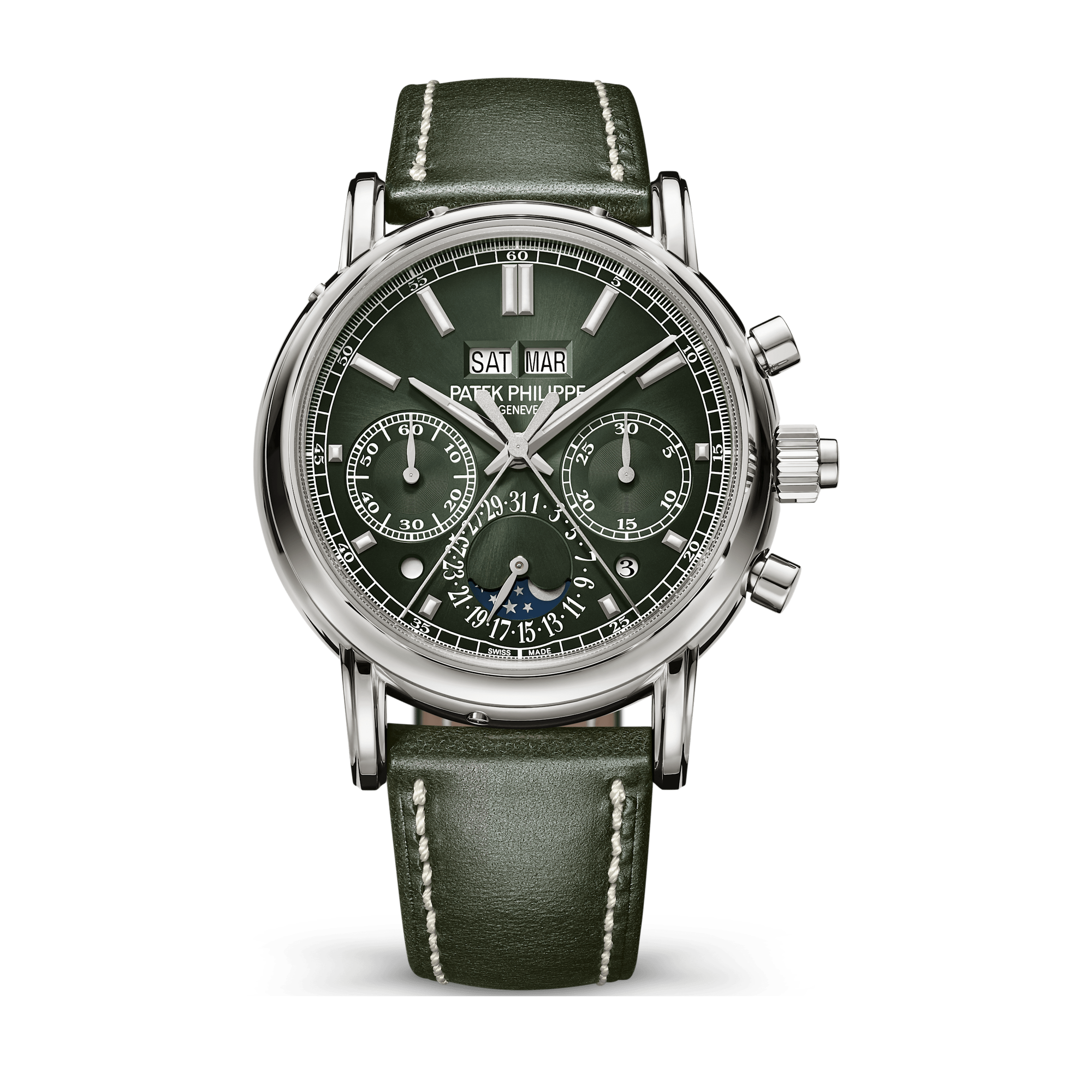Patek Philippe Grand Complications Green White Gold Leather 40mm