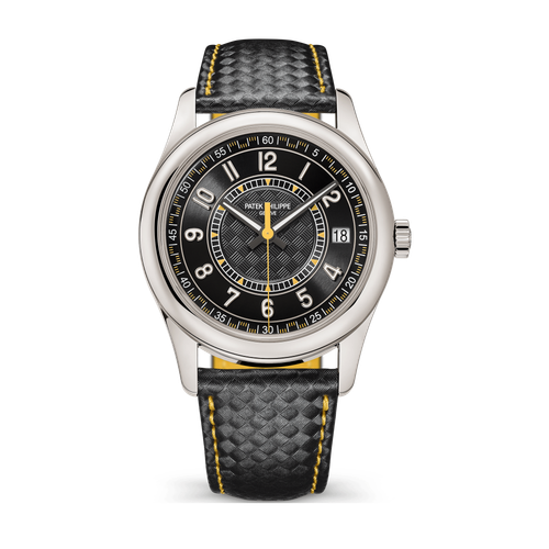 Patek Philippe Calatrava Black White Gold Leather 40mm