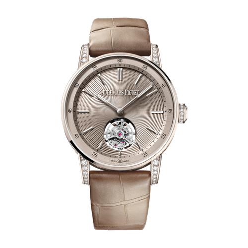 Audemars Piguet Code 11.59 Selfwinding Flying Tourbillon Sand Gold Alligator Leather 38mm