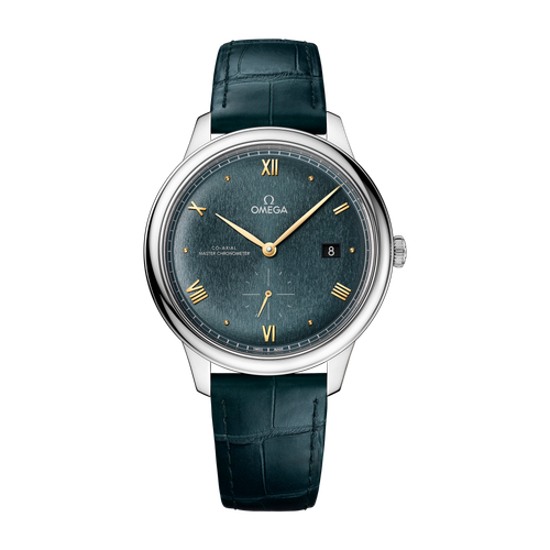 Omega De Ville Prestige Green Steel Alligator Leather 41mm